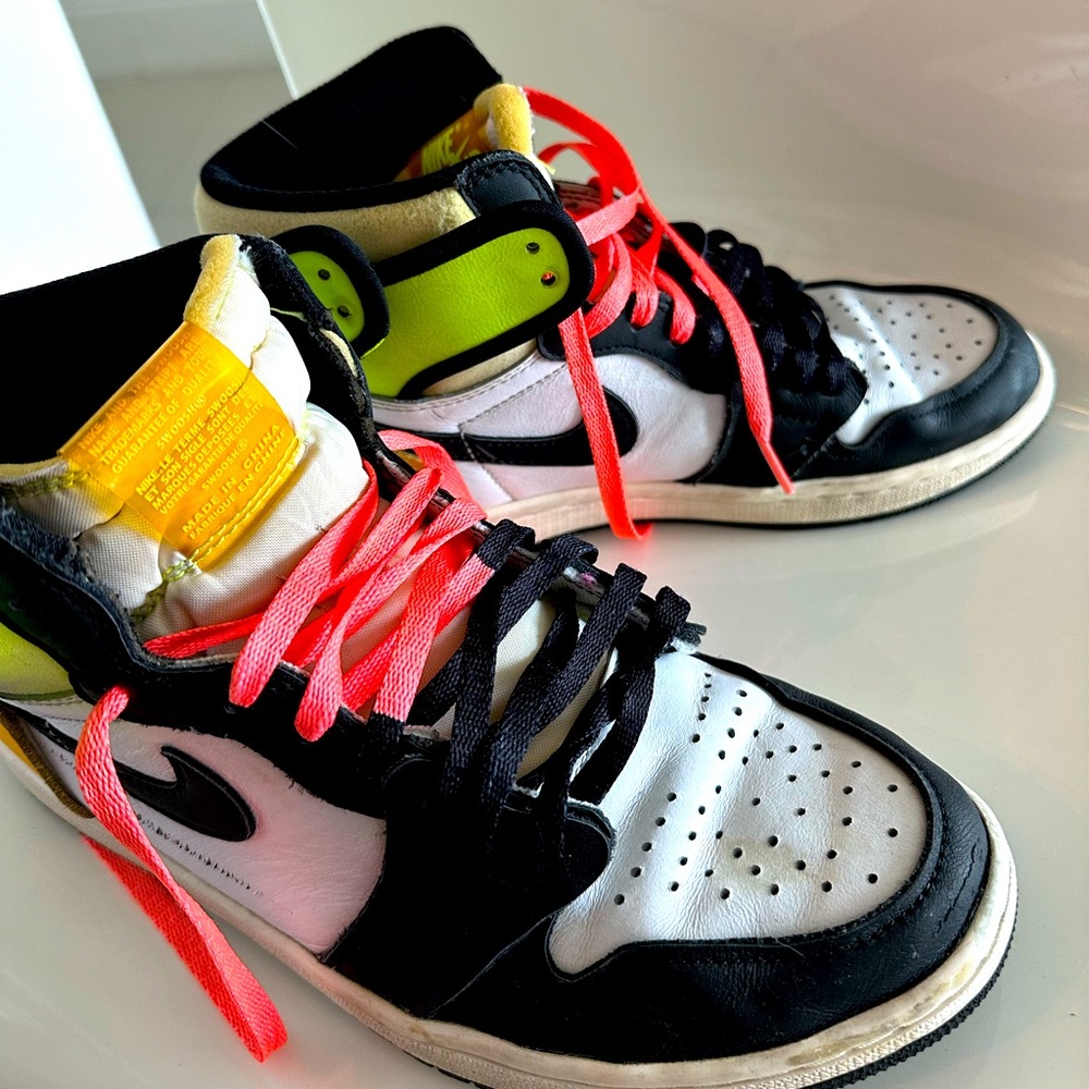 Nike AIR Jordans Bright Yellow and Orange